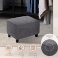 thumbnail image 5 of Rectangular Footrest Removable Protective Cover Furniture Protect Series Decoration Flexible Extendable Easy to Store - Gray, 5 of 6