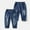 Dark Blue, variant on Luogg Boys Casual Elastic Waist Jeans For Toddlers 1 8 Years Comfortable Loose Fit Pure Color Pants Outdoor Play Daily Wear Spring Summer Toddler Boys Pants 2-3 Years