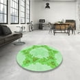 thumbnail image 3 of Ahgly Company Indoor Round Patterned Stoplight Go Green Area Rugs, 4' Round, 3 of 6