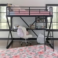 thumbnail image 2 of Powell Pierce Sleep, Study, and Store Full Loft Bed with Built-In Ladder, Textured Black, 2 of 13