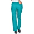 thumbnail image 2 of Mini Marilyn Scrubs Straight Leg 4-Way Stretch Flare Leg Elastic Waistband Four Pocket Pants with Cargo Pockets, 2 of 3