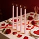 thumbnail image 4 of Velas Cónicas Bañadas En Parafina Velas cónicas galvanizadas rosas de 4 piezas, velas de cera de poste largo para decoración romántica de bodas y restaurantes. JASKFLY, 4 of 8