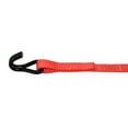 thumbnail image 3 of eRatchet 1" Tie-Down Ratchet Straps w/ Black Double J Wire Hooks | 3,300 Lbs. Breaking Strength | Heavy Duty Cargo Straps for Flatbed, Trucks, and Trailers (2 Pack) (15 FT, Red), 3 of 8