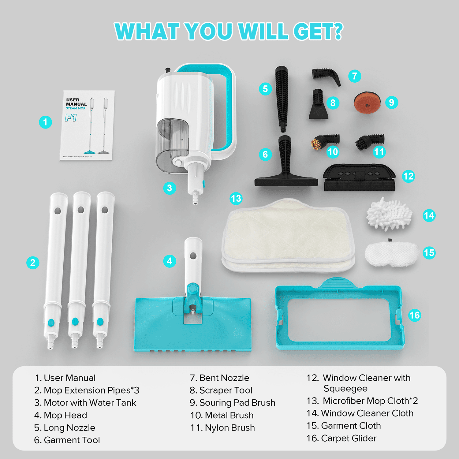 INSE Steam Mop,All-in-One Scrubbing and Sanitizing