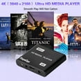 thumbnail image 3 of Reproductor multimedia HDMI, reproductor multimedia digital 4K Ultra HD, compatible con unidad USB, tarjeta SD, salida 4K a 30 Hz, decodificación H.265/H.264/AVC MP4/MKV/MP3/TS/Rmvb/Mov/JPG, 3 of 8