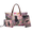 Black Cat Rose Print, variant on Tutolipy 3 Pack Handbag Set for Ladies, Long Purse, Waterproof Hand Tote Bag with Durable Wrist Clutch for Daily