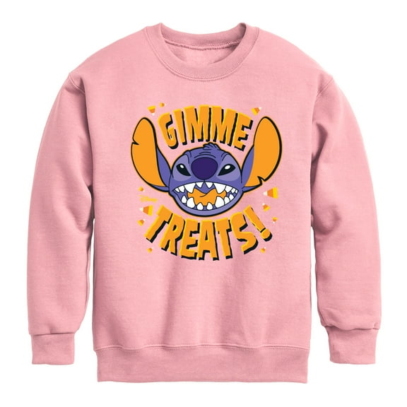 Disney - Lilo & Stitch - Gimme Treats Candy Corn - Toddler & Youth Crewneck Fleece Sweatshirt