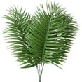 thumbnail image 1 of Zhuge Hojas de palmera artificiales, plantas tropicales, hojas de palmera falsas, plantas artificiales, flores verdes para decoraciones (paquete de 12), 1 of 5