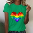 thumbnail image 2 of Dovford Pride Shirt Women Rainbow Graphic Tee Love Love Print T-Shirt LGBT Equality Shirts Short Sleeve Tops, 2 of 7