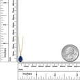thumbnail image 6 of Gem Stone King 14K Yellow Gold Blue Created Sapphire Pendant Necklace for Women | 2.55 Cttw | Gemstone September Birthstone | Pear Shape 9X6MM | With 18 inch Chain, 6 of 6