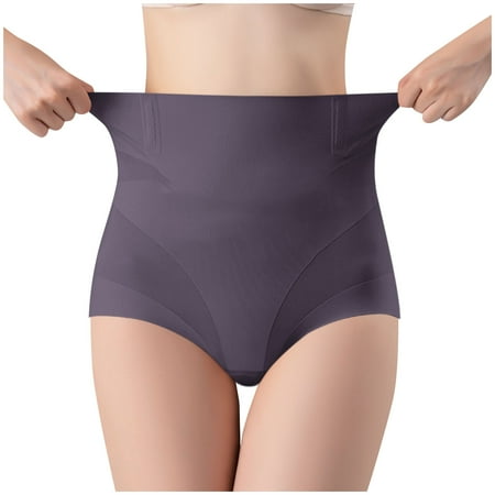 Bigersell Seamless Underwear for Women Thong Clearance Womens Long Underwear Period Panty Style P-899 Spandex Shaping Panties Ladies Underwear Thong Briefs High Waist Women s Panties Gray M