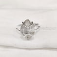 thumbnail image 2 of Natural Herkimer Diamond Ring, Rough Herkimer Diamond Ring, Birthstone, Wire Band, 925 Sterling Silver, Womens Ring, Christmas, Thanksgiving, Handmade, Statement Jewelry, Rough Gemstone Jewelry, 2 of 6
