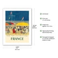 thumbnail image 2 of France - Deauville Normandie (Normandy) - Le Bar du Soleil (The Sunshine Bar) - Vintage Travel Poster by Kees Van Dongen c.1960 - Bamboo Fine Art 290gsm Paper (Unframed) 17x22in, 2 of 4