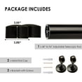 thumbnail image 4 of Tailor & Taylor 1 Inch Decorative Curtain Rod with Metal End Cap Finials, 48 inches Width Windows Rod with Y Style Bracket for Living Room, Kitchen and Windows, 4 of 6