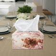 thumbnail image 3 of ZUXONGSY Highland Cow Tissue Box Covers Flower PU Leather Household Tissue Holder with Buttons Tissue Organizer Case Easy to Install Leather Tissue Cover for Car Bathroom, 3 of 7