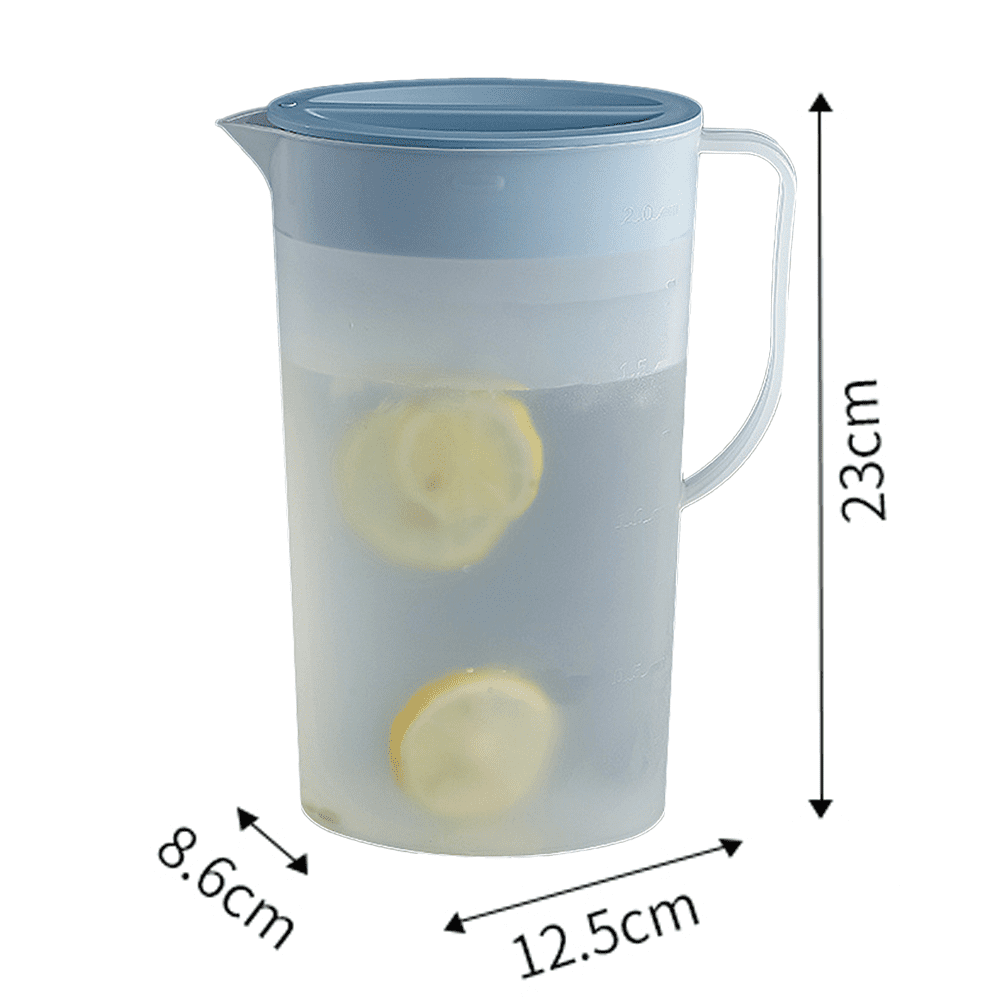 Frcolor Pitcher Lid Water Jug Plastic Juice Beverage Tea Pitchers Carafe Gallon Kettle Fridge Lemonade 2 Iced Cold Drink Drinks, Size: 22x18x9.5CM