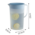 thumbnail image 2 of Klestintis Nordic Blue 2.5 Quart Plastic Pitcher with Lid, Dishwasher Safe, Break Resistant, 2 of 5