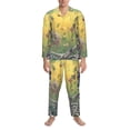 thumbnail image 3 of Sikiie Flower Butterfly Skull Couple Mens Pajama Set, Soft Warm Long Sleeve Sleepwear, Cozy Button-Down Pjs for Men-Medium, 3 of 7