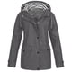 thumbnail image 1 of Puntoco Chaqueta de lluvia sólida para mujer al aire libre de talla grande impermeable con capucha impermeable a prueba de viento Puntoco Puntoco-7981, 1 of 7
