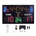 thumbnail image 2 of Marcador, Marcador Electrónico De 15 Dígitos Temporizador De Tiro Marcador De Baloncesto Pantalla Digital LED Con Control Remoto, Para Baloncesto, Voleibol Y Gimnasio, 2 of 7