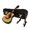 Beige, variant on erfcxs Musical Instrument Home Decoration Mini Wooden Delicate Guitar Musical Instrument Ornaments Practical Fashion Decorate Mode