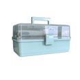 thumbnail image 2 of Caja de medicamentos Caja de pastillas Primeros auxilios Cajas organizadoras de medicamentos con asa Estuche de almacenamiento de cosméticos Emergencia para automóvil Hogar Escuela Viaje Azul claro Inevent HA012684-04, 2 of 7