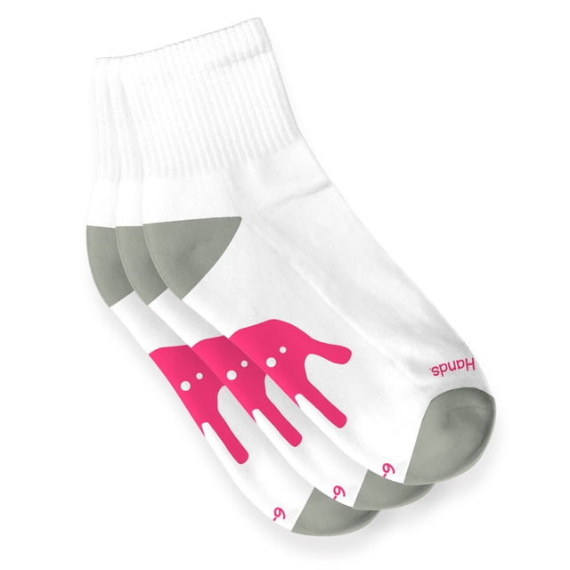 3 Pack Calcetines Niña Gris C/Rosa Neón - Million Hands