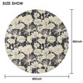 thumbnail image 6 of Pioneer Flower Floral Print Pattern Round Tablecloth 60"x60",Wrinkle Wipeable Table Cloth for Kitchen Dining Room Picnic Patio Party, 6 of 6