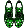 thumbnail image 5 of Customuart Shamrock Running Shoes Men Green Plaid St Patricks Day Sneakers Size 13, 5 of 5
