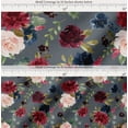 thumbnail image 2 of Soimoi Blue Cotton Cambric Fabric Leaves & Peony Floral Print Fabric by Yard 42 Inch Wide, 2 of 7