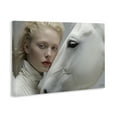 thumbnail image 4 of Stupell Industries White Horse & Woman People Painting Wrapped Canvas Art Print Wall Art, 30 x 20, 4 of 8