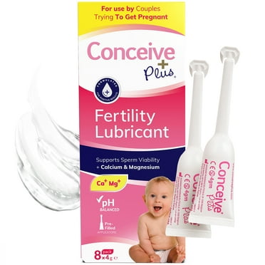 Conceive Plus Fertility Lubricant, For Trying-To-Conceive Couples, 8 Pre-Filled Applicators Vaginal Moisturizer (4gm x 8)