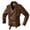 Coffee, variant on IYTR Men's Fashion Leather Jackets Long Sleeve Jacket Solid Color Zipper Turndown Collar Plus Size Loose Leather Jackets with Pocket Coffee XL