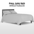 thumbnail image 4 of 5-In-1 Convertible Crib, New Zealand Pinewood Baby Bed,Baby Crib With 3 Height Adjustment, Non-Toxic Finish, Easy to Assemble, Black, 4 of 13