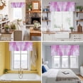 thumbnail image 5 of Purple Marble Valance Curtain Golden Lines Modern Window Valances Rod Pocket Short Curtains Window Treatments for Kitchen Bedroom Bathroom Laundry 54" x 18", 5 of 9