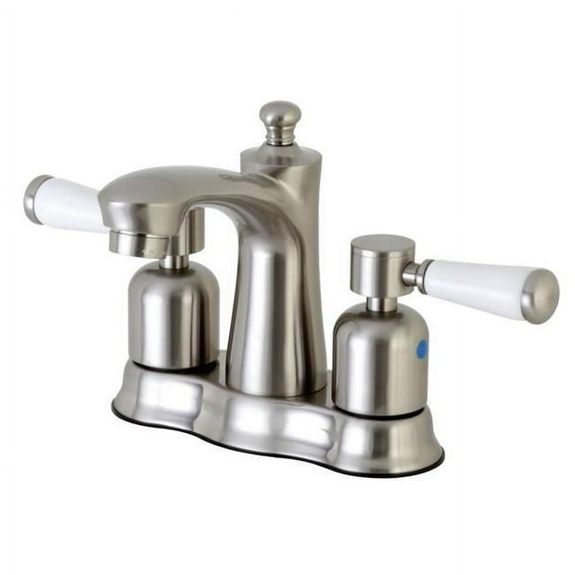 Kingston Brass FB7618DPL 4 in. Paris Centerset Lavatory Faucet, Brushed Nickel