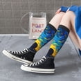 thumbnail image 5 of KLL Abstract Starry Sky Print Cool Socks Men's Women's Crew Socks Funny Crazy Novelty Stockings, 5 of 6