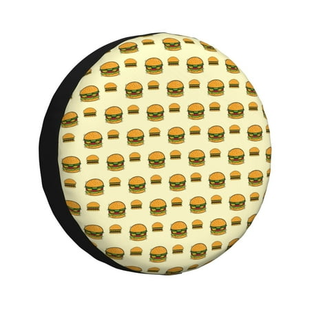 Spare Tire Cover Burgers And Hot Dogs Wheel Cover Tire Covers for Trailers Car Truck Camper Universal Tire Covering Fits Diameter 14 inch