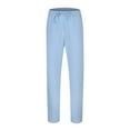thumbnail image 4 of Hfolob Pants For Men Men's Spring Autumn Casual Pants With Solid Color Striped Elastic Loose Pants Fashion Sweatpants Loose-Fit Style, 4 of 8