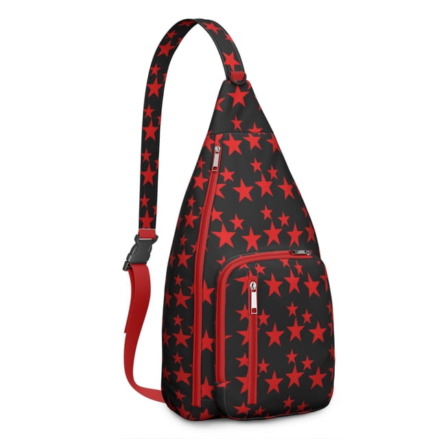 Stylish Sling Backpack - Modern Aesthetic Crossbody Bag with Abstract Geometric Pattern, Lightweight Fashion Pack for Daily Commute