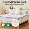 thumbnail image 4 of KFFKFF Mattress Topper, Queen Size, 4 in Thickness, Memory Foam, Fiber Fill, Detachable & Washable, Ergonomically Designed for Pressure Relief, Comfortable Cooling & Breathable, 4 of 9