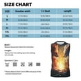 thumbnail image 4 of Kdxio Red And White Flame Fox for Men's Muscle T-shirt,Sleeveless for Workout Running Athletic Gym Lounge Casual, 4 of 5