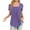 Purple, variant on NSLGXD Summer Plus Size Tops for Women Trendy Hide Belly Shirts Square Neck Short Sleeve Blouses Fashion Pleated T-Shirts Comfy Swing Shirts Solid Color Basic Tees Blouse