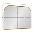 thumbnail image 6 of Kate and Laurel Caskill Modern Arched Wall Mirror, 36 x 24. Gold, Decorative Wide MIdcentury Mirror for Wall Decor with Wide Arched Frame and Sophisticated Look, 6 of 8
