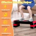 thumbnail image 5 of ZENSTYLE 26.5" Adjustable Workout Aerobic Stepper in Fitness & Exercise Step Platform Trainer Stepper w/Risers Red, 5 of 9