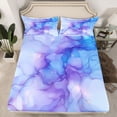 thumbnail image 2 of Homewish Gradient Marble Twin Sheet Sets 3pcs for Boys Girls,Abstract Stone Pattern Twin Fitted Sheet Microfiber,Marbling Watercolor Breathable Flat Sheet,Breathable Home Decor, 2 of 7