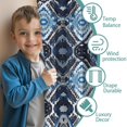 thumbnail image 3 of Blackout Kids Curtains,Blue Geometric Pattern Childrens Insulated Curtains Set Of 2,Bedroom Essentials,Toddler Room Decor 42x54in(106x137cm), 3 of 5