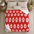 thumbnail image 5 of Red Floral Autumn Pumpkin, Festive Halloween Scene, Warm Flannel Blanket for Living Room and Family Room with Detailed Artwork, Art Lovers Halloween Gift, Festive Home Decor, 5 of 9