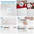 thumbnail image 3 of No Hook Shower Curtain with Built-in Rings - Red Christmas Cats Washable Waterproof Fabric Bathroom Curtains for Hotel,Rentals, Stall 36 X 72 Inch , Winter Floral Xmas Trees, 3 of 9