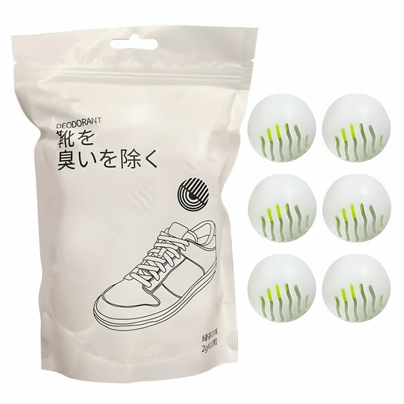 ACDANC Shoe Smell Balls, 6pcs Odor Balls Freshener Portable Sneaker Ball, Multifunctional Natural Foot Care Scent Ball for Sneakers, Cabinet, Wardrobe, Shoes, Boots, Socks